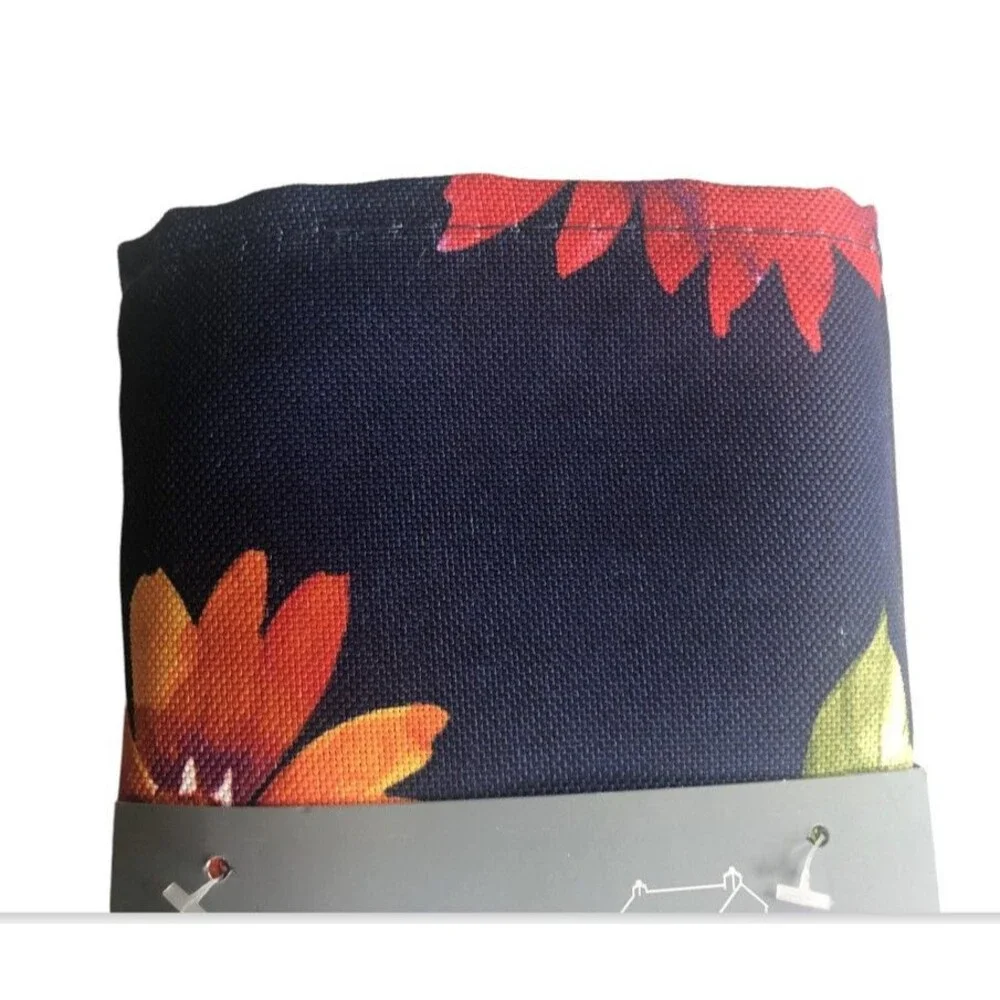 Rachel Ashwell Set Of 6 Sunflower Fall Napkins Thanksgiving Fabric Navy